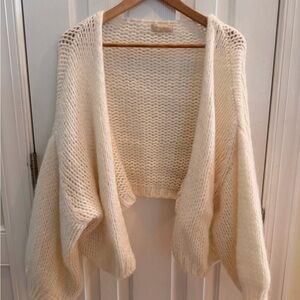 Cream Open-Knit Sweater